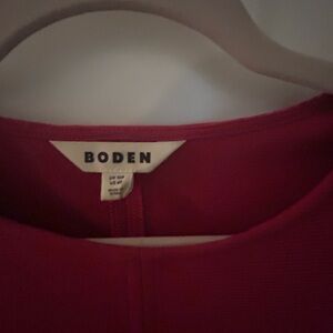 Boden Raspberry Ottoman Dress